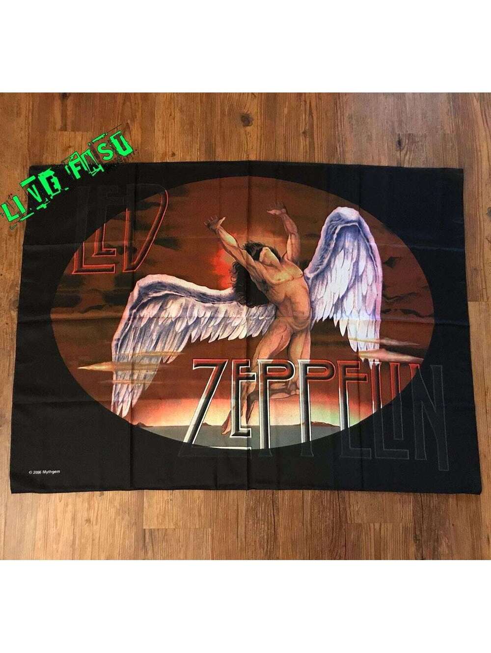 LED ZEPPELIN - Swan Song Flag Banner Tapestry Fabric Poster